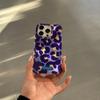 Personalidade avançada Roxo Amarelo Leopardo Impressão para Apple 16promax Capa de Celular Dupla Camada iPhone15 Resistente a quedas 14 Duro 13