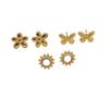 Pendientes de Acero Inoxidable Estilo Nicho Transfronterizo con Flor de Goteo de Aceite y Mariposa, Pendientes de Acero Inoxidable Estilo Palacio Moda Francesa al por Mayor
