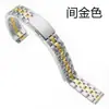 Pulseira de Relógio Diping de Aço Inoxidável com Cinco Fileiras de Contas Pulseira Fina de Aço Fivela Dobrável de Duplo Botão Corrente de Relógio Feminina 10 12 14 20 22mm
