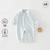 Mameluco de Algodón Puro Color Otoño para Niños y Niñas, Ropa Interior de Manga Larga Estilo Coreano para Gatear, Ropa Clase A para Bebés