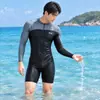 HURUN Maiô Peça Única Masculino Manga Longa Tamanho Grande Secagem Rápida Roupa de Água Medusa para Adolescentes Roupa para Snorkel e Surf