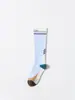 Calcetines de compresión deportiva para pantorrillas de mujer, estilo fino de verano, adecuados para bádminton, tenis, carrera profesional, salto de cuerda, ciclismo al aire libre, calcetines de tubo largo