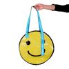 Bolso de Mano Redondo Tejido Personalizado de Gran Capacidad Impermeable con Serpentina con Logotipo Impreso Tejido a Mano con Cremallera Laminado