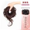 Peluca de Cabeza de Bola Paquete de Cabello para Mujer Elegante Esponjoso Natural Capullo de Flor Barba de Dragón Cabeza de Bola Simulación Peluca de Bola Anillo de Cabello