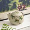 Juego de té Kung Fu de cerámica portátil de viaje de dos tazas y una olla de Osmanthus pintado a mano, traje de tetera, olla de mano, taza de té, tetera