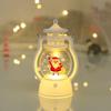 Lanterna de Natal portátil pequena lâmpada a óleo crianças jardim de infância Papai Noel boneco de neve luz noturna decorações do bolo