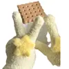 Estilo Ins Dibujo Animado Coreano Estrella de Natillas Terciopelo Coral Guantes Cálidos Estudiante Invierno Exterior Ciclismo Guantes de Cinco Dedos