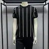 Camiseta de Punto de Manga Corta para Hombre, Seda de Hielo, Textura de Raya Vertical de Verano, Corte Ajustado, Estilo Old Money, Negocios, Venta al por Mayor de Fábrica Transfronteriza