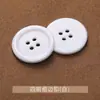 Botones de resina de cuatro ojales de borde fino para ropa, pantalones, trajes, camisas, pantalones, botones negros y blancos, botones, Jinda