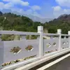 Barandales de Granito para Parques y Zonas Escénicas, Pasamanos de Piedra con Diseños Huecos, Barandales de Piedra para Escaleras de Villas, Barandales con Patrones Personalizables