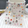 Série Duyuer Adesivos de Unha Populares Estilo Influenciador Realista com Suporte Adesivo para Decoração de Unhas DIY