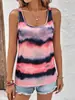Verão Europeu e Americano Transfronteiriço Nova Roupa Feminina Multicor Estampada Sem Mangas Colete Solto Moda Tendência Listrado Top para Mulheres