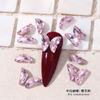 Pedras de Strass Rosa Sakura com Fundo Pontiagudo para Nail Art, Pedras de Strass de Formato Irregular, Decorações para Nail Art, Strass de Unha Coração Borboleta Diamante K9 Atacado