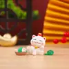 Nueva figura de gato auspiciosa y alegre, linda mascota que trae riqueza, gato de la fortuna para recepción y caja, pequeño regalo decorativo al por mayor