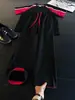 Pantalones deportivos casuales de cordón elástico retro americano de moda para hombre, nuevo estilo callejero holgados, moda versátil, pantalones de chándal de pierna ancha