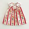 Vestido para Niñas Pequeñas con Cuello de Flores y Bordado de Conejo, Versátil Estampado de Dibujos Animados Dulce y Lindo