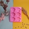 Molde de silicone para sabonete artesanal de Pata de Gato de 6 peças, molde de silicone, molde para bolo, chocolate, pudim, ferramenta para molde de sabonete DIY