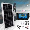 Panel solar 40W5V12V18V 5 en 1 Juego de dos piezas Batería solar de cristal único para luz de emergencia de camping
