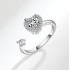 Anillo giratorio caliente transfronterizo de Amazon, apertura ajustable, antiansiedad, descompresión, circón, anillo de amor para mujeres, Europa y América
