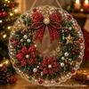 Decoración Colgante de Corona de Santa de Nuevo Producto Transfronterizo Adorno Acrílico DIY de Santa Claus Navideño