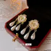 Pendientes Vintage de Segunda Mano Aguja de Plata Plisado Corazón Rojo Pendientes de Metal Pendientes Personalizados Retro Fabricante Venta al por Mayor