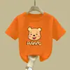2211# Camiseta de Verano para Niños y Niñas 100% Algodón Manga Corta Nuevo Estilo Infantil Top Holgado Ropa de Verano para Niños Ropa Infantil