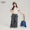Camiseta de Manga Corta para Niña Yojia Verano 2026 Estilo Nuevo Elegante Ajustada Ropa para Niña Tops Cuello Redondo Ropa de Verano para Niños