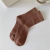 Calcetines Blancos de Rizo para Mujer Calcetines de Media Caña Algodón Puro Ins Calcetines de Confinamiento de Moda Algodón Puro Calcetines Holgados Medias sin Costuras Estilo Japonés