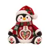 Muñeco de Peluche con Forma de Árbol de Navidad Bolsa para Snacks Transparente con Ventana Corazón Adorno de Escritorio Festivo
