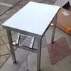 Mesa Dobrável de Aço Inoxidável Mesa Operacional Portátil Bancada de Embalagem Barraca de Feira Noturna ao Ar Livre Mesa Elevada para Churrasco Mesa