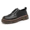 Alta Calidad Primavera Nueva Moda Zapatos Casuales En Vivo Retro Botas de Cuero Caña Baja Ropa de Trabajo Deportivos Suela Gruesa Martin Zapatos de Hombre