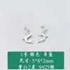 Folha de prata S925, concha, golfinho Pingente DIY feito à mão com contas, pulseira de corda trançada, colar, joias, acessórios de prata