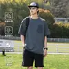 Marca de Moda Nasa Camiseta Redonda de Manga Curta Absorvente de Umidade, Secagem Rápida, Antibacteriana para Homens e Mulheres Verão Zíper Laminado Camiseta com Proteção Solar