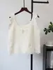 Chaleco de punto sin mangas con volantes y encaje de estilo francés, nuevo top de punto de alta gama en capas para otoño para mujer