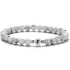 Pulsera de cuentas de turquesa blanca de 6 mm de venta caliente europea y americana, pulsera de letras para pareja para hombre, joyería de estación independiente transfronteriza