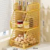 Estante de almacenamiento de cocina multicapa para frutas y verduras, estante de esquina para montar en la pared, cesta de almacenamiento para encimera