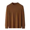 Suéter jacquard de cuello redondo engrosado de 550 g para hombre, nueva colección otoño/invierno 2026, tejido de punto base cálido y engrosado para hombre