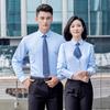 Productos Nuevos de Primavera y Verano para Hombre y Mujer, Camisas Azules, Algodón Manga Corta, Camisas sin Planchado, Logotipo Bordado para Hombre de Negocios