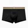 Atacado de Cuecas Masculinas Huajielong Cor Sólida Textura de Seda Gelada, Boxer Respirável de Cintura Média Tamanho Grande Masculino, Disponível para Dropshipping