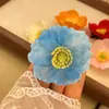 Grampo de Cabelo Flor de Papoula Feminino 2025 Novo Estilo Super Atmosfera de Fada Puro Desejo Alto Nível Grampo Lateral Acessório de Cabeça Grampo de Cabelo