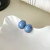Brincos Coloridos em Gradiente Estilo Ins Retrô em Formato C para Mulheres, Brincos Exquisitos Versáteis de Temperamento, Brincos de Feijão com Design de Nicho