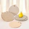 Porta-copos Tecidos Redondos Trançados Base para Copo Isolamento Térmico Prato Bancada de Cozinha Panela Frigideira Almofada Resistente ao Calor Acessórios de Mesa
