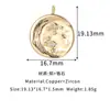 Oro Real de 14K Estilo Cósmico Estrella y Luna Circonita Colorida Árbol de la Vida Incrustación Micro de Circonita Colgante Collar Pulsera Accesorios de Joyería