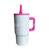 Taza de Coche Sublimada Transfronteriza de 20 oz Acero Inoxidable 304 Termo Infantil con Popote al Vacío y Asa Taza de Hielo
