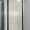 Painel de parede de cristal de pedra de cerâmica de imitação para decoração de banheiro de hotel, box de chuveiro, painel de parede de plástico de pedra à prova d'água de instalação rápida
