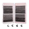 Conjunto Popular Transfronteiriço de Extensão de Cílios Postiços de Grande Capacidade DIY Cabelo de Cluster Único Auto-Enxertável Segmentado Curvatura D Natural Espesso