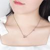 Joyería de tesoro de plata de estilo europeo y americano, collar de abeja pequeña con microincrustaciones de citrino y olivino, venta al por mayor de fábrica