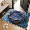 Felpudo Retro Estilo Europeo para Entrada, Alfombra de Terciopelo de Cristal para el Vestíbulo, Absorbente de Agua, Antideslizante, Resistente a la Suciedad, Felpudo para la Entrada, Felpudo para el Hogar