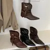Botines Cortos Elegantes Negros de Punta con Hebilla Estilo Nuevo Otoño/Invierno 2026 Botas de Moda Versátiles para Mujer