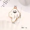 Colgantes de aleación con goteo de aceite de Halloween, dijes de fantasma, calabaza, calavera, accesorios para pendientes, collares, llaveros hechos a mano para DIY